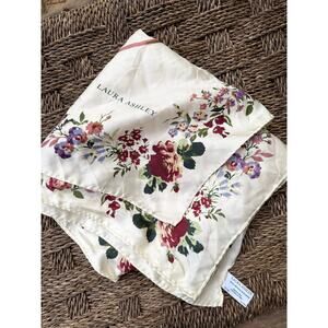 Vintage Laura Ashley Floral Silk Scarf